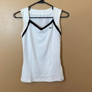 Nike dri-fit tennis tank top white racerback stretch size XS